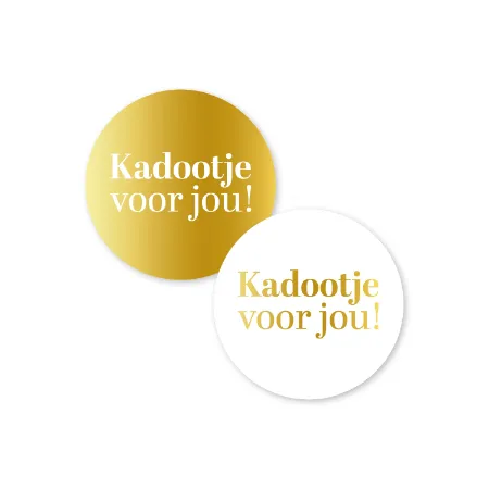 KP® Stickers D30mm - Kadootje voor jou (2 varianten) 250p/r