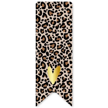 KP® Sluitsticker 45x125mm  - Leopard + hartje 250p/r