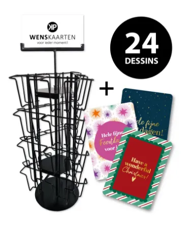 KP® Wenskaarten A6 Voordeelbox Feestdagen incl. display - 24 x 10 stuks