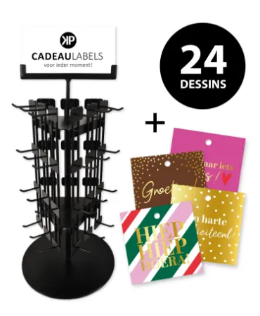 KP® Cadeaulabels 60x60mm Voordeelbox Najaar incl. display - 24 x 30 stuks