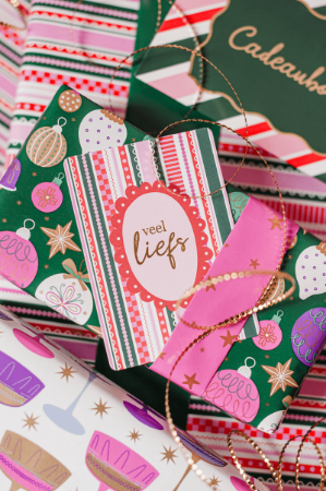 KP® Wenskaarten A6 - Veel liefs (colorful ribbons) - 10 stuks