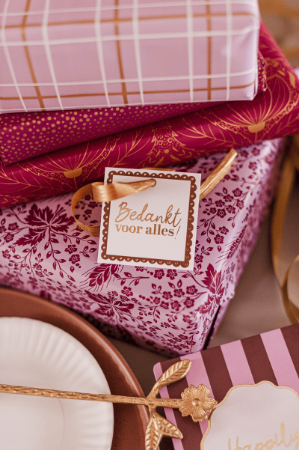 KP® Cadeaulabel - Bedankt voor alles - 60x60mm