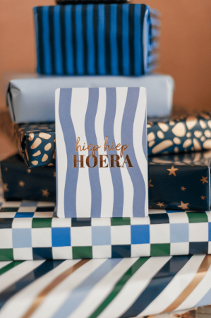 KP® Cadeaukaartjes A7 - Hiep hiep hoera (waves), 25 stuks
