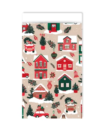 KP® Cadeauzakjes 12x19cm Winter houses 250st