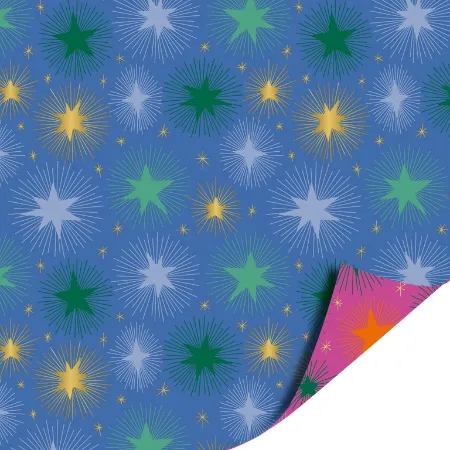 Afbeeldingen van KP® Cadeaupapier 30cm 100m - Stargazing blue