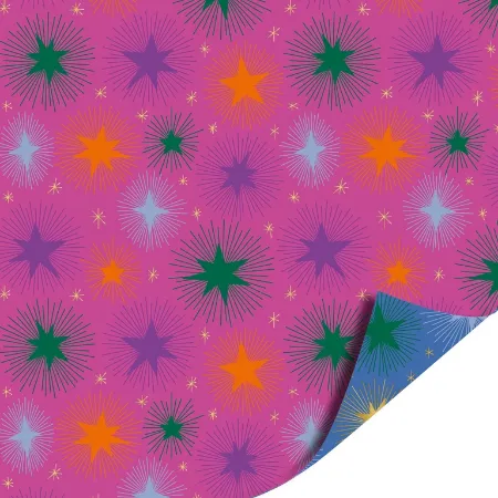 Afbeeldingen van KP® Cadeaupapier 50cm 100m - Stargazing blue