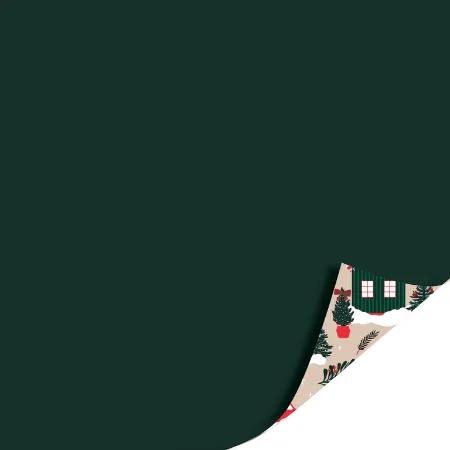 Afbeeldingen van KP® Cadeaupapier 50cm 100m - Winter houses