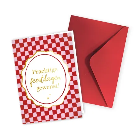 KP® Wenskaarten gevouwen - Prachtige feestdagen gewenst - 5 stuks