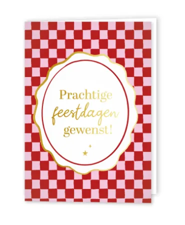 KP® Wenskaarten gevouwen - Prachtige feestdagen gewenst - 5 stuks