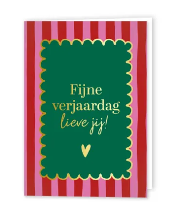 KP® Wenskaarten gevouwen - Fijne verjaardag lieve jij - 5 stuks