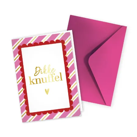 KP® Wenskaarten gevouwen - Dikke knuffel - 5 stuks
