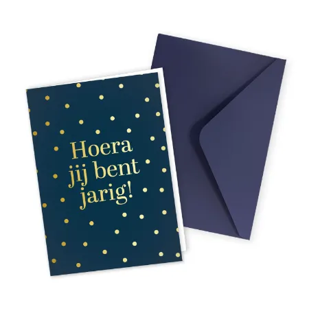 KP® Wenskaarten gevouwen - Hoera jij bent jarig - 5 stuks