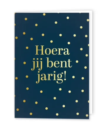 KP® Wenskaarten gevouwen - Hoera jij bent jarig - 5 stuks