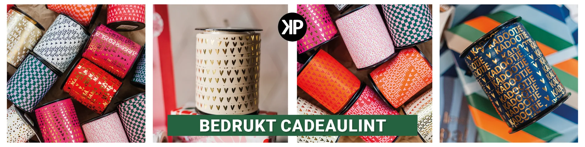 cadeaulint, lint, bedrukt lint
