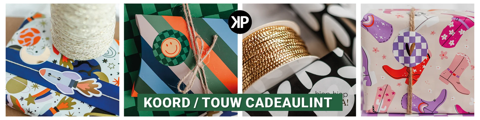 Cadeaulint koord / touw in diverse kleuren en materialen