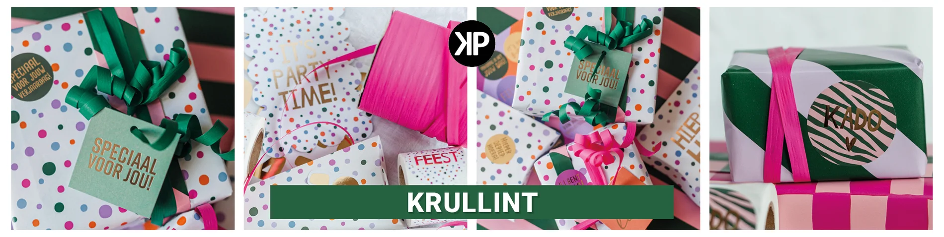 Krullint als cadeaulint in diverse kleuren, formaten en materialen